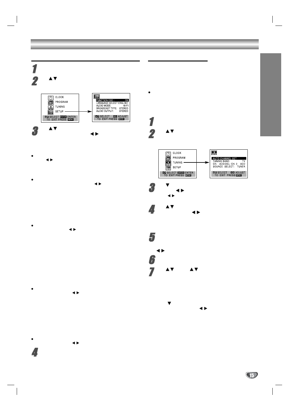 Channel selection, Prep ara tion | Zenith XBV323 User Manual | Page 15 / 40