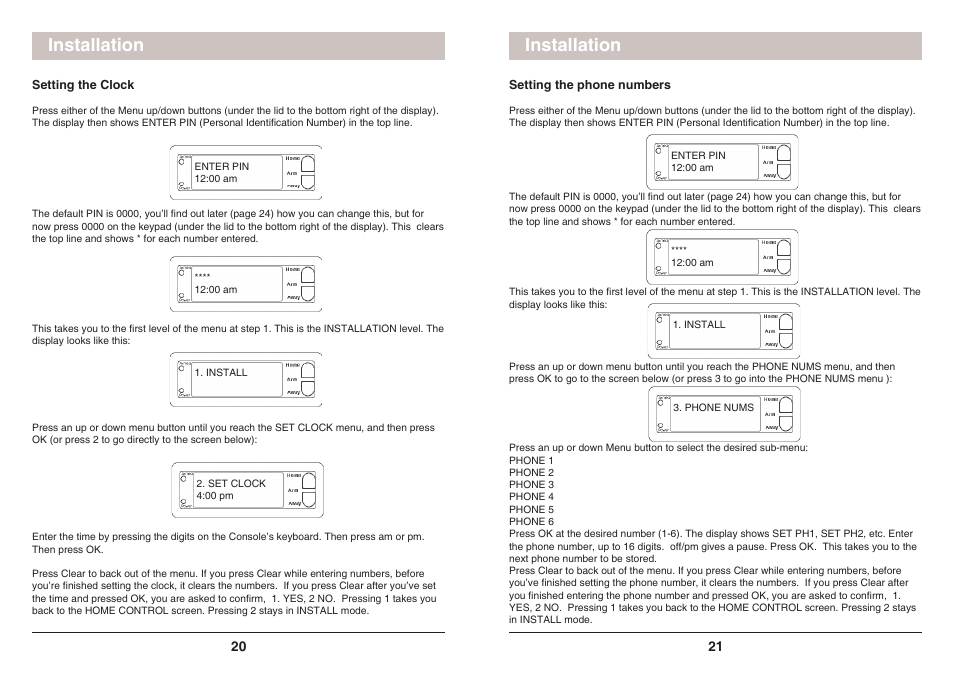 Installation | X10 Wireless Technology SC1200 User Manual | Page 11 / 27