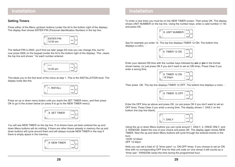 Installation | X10 Wireless Technology SC1200 User Manual | Page 15 / 27