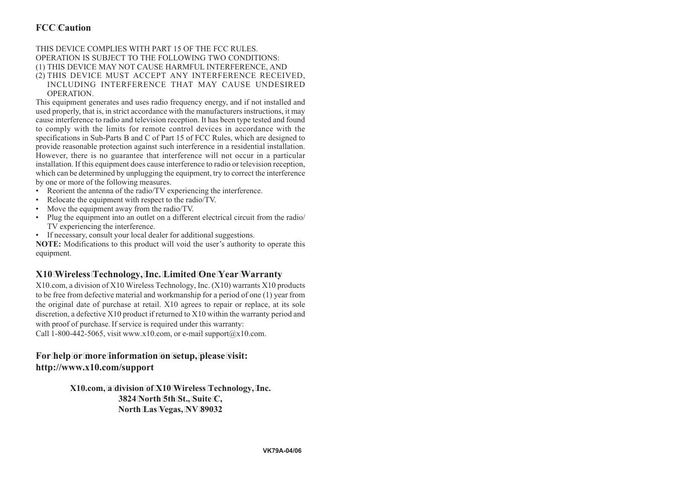 X10 Wireless Technology VK79A User Manual | Page 23 / 23