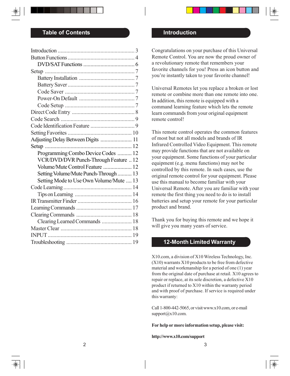 X10 Wireless Technology IR19A User Manual | Page 2 / 11