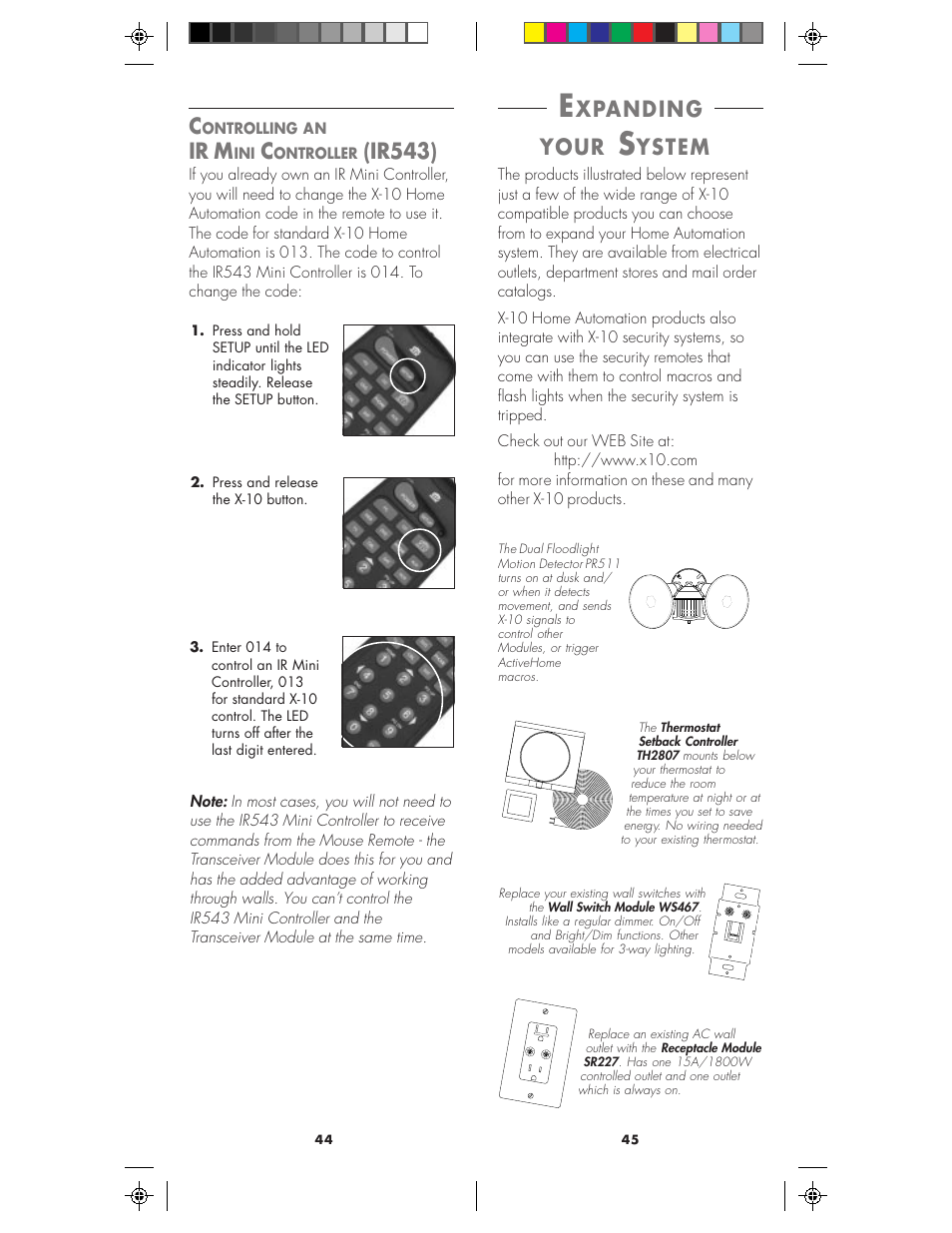Xpanding, Your, Ystem | Ir m, Ir543) | X10 Wireless Technology MK19A User Manual | Page 23 / 27