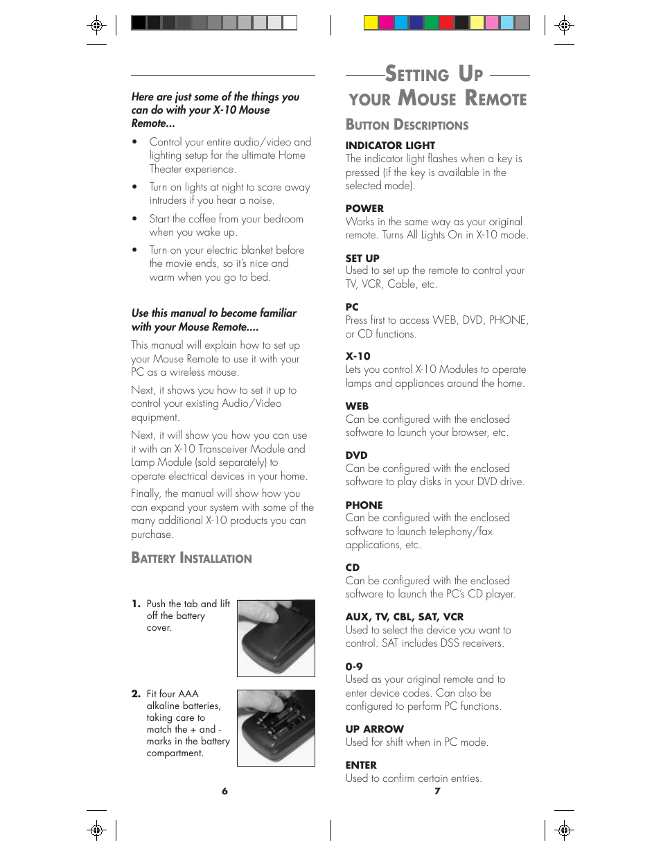 Etting, Your, Ouse | Emote b | X10 Wireless Technology MK19A User Manual | Page 4 / 27