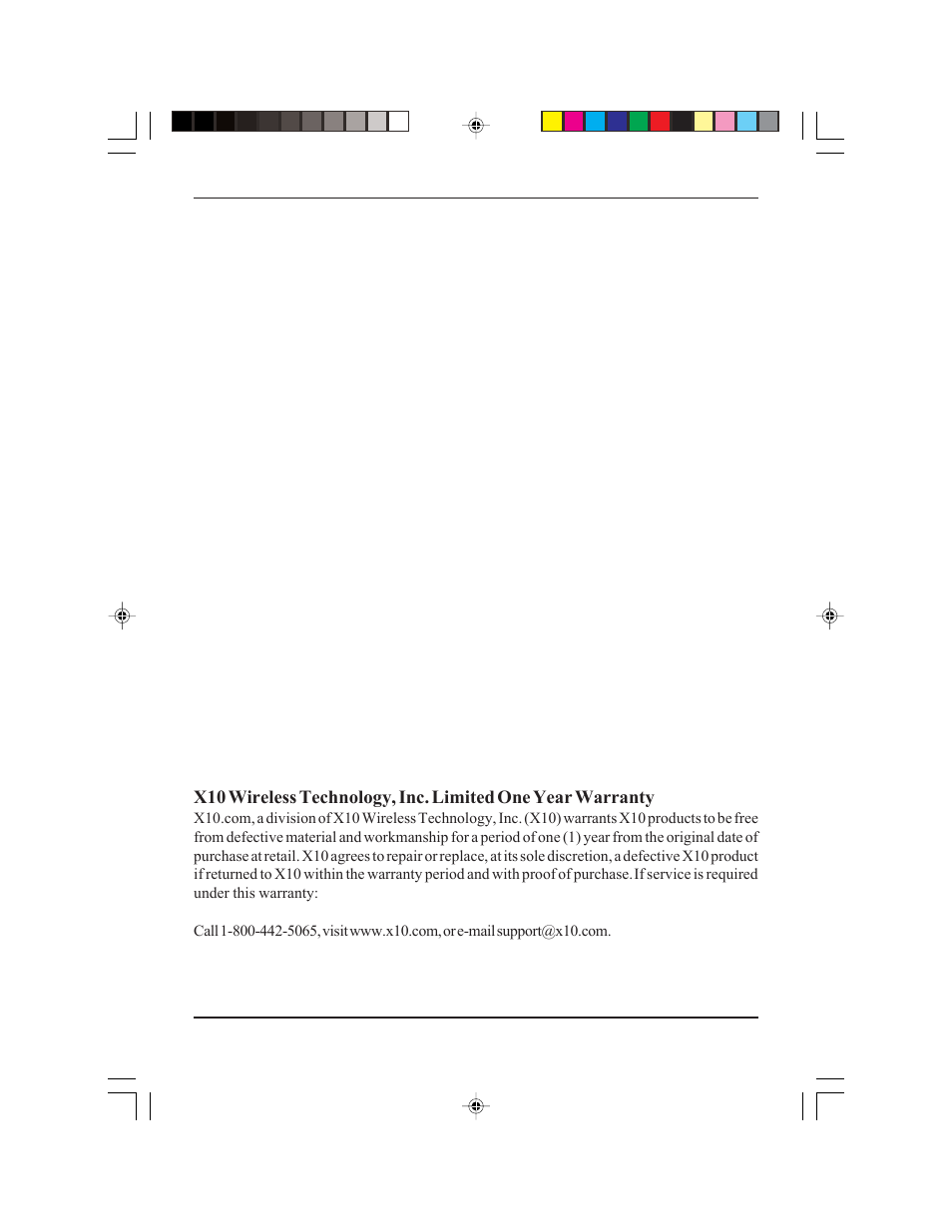 X10 Wireless Technology MT12A User Manual | Page 20 / 20