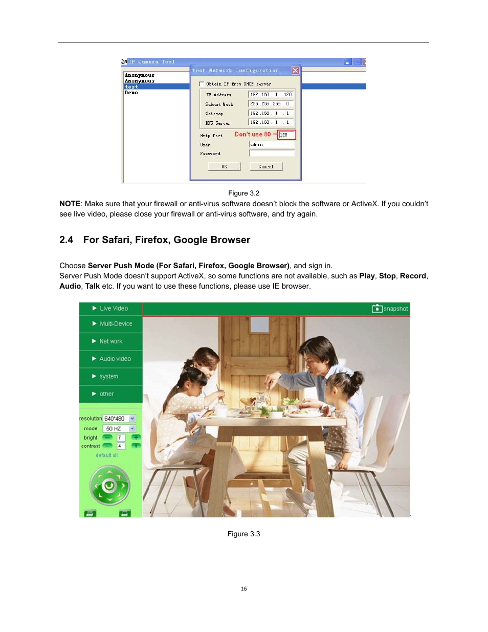 4 for safari, firefox, google browser | X10 Wireless Technology XX34A User Manual | Page 16 / 58