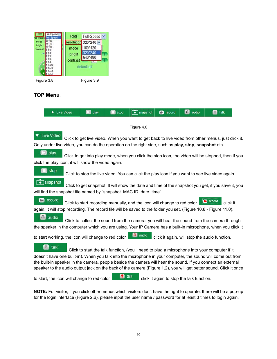 Top menu | X10 Wireless Technology XX34A User Manual | Page 20 / 58
