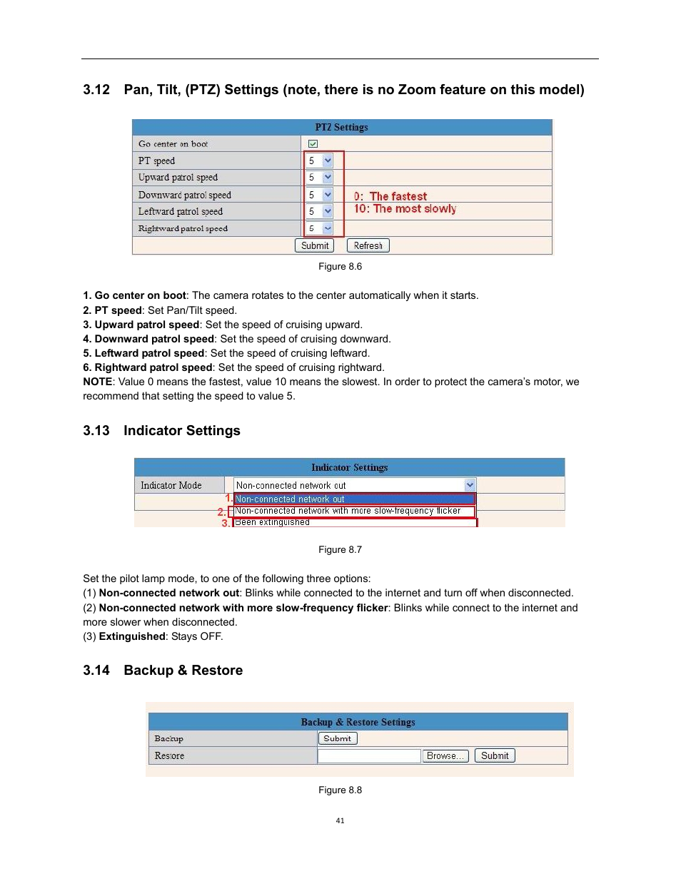 13 indicator settings, 14 backup & restore | X10 Wireless Technology XX34A User Manual | Page 41 / 58