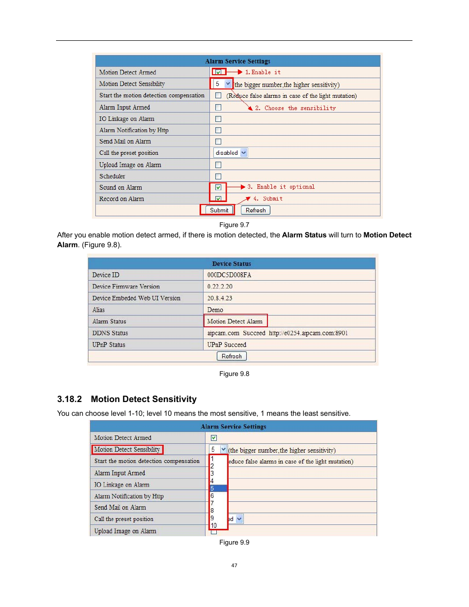 2 motion detect sensitivity | X10 Wireless Technology XX34A User Manual | Page 47 / 58