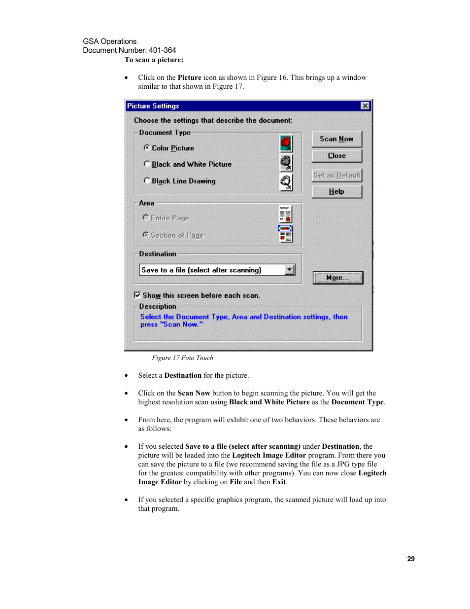 Figure 17 foto touch | Xircom Action Systems 1500 User Manual | Page 29 / 60