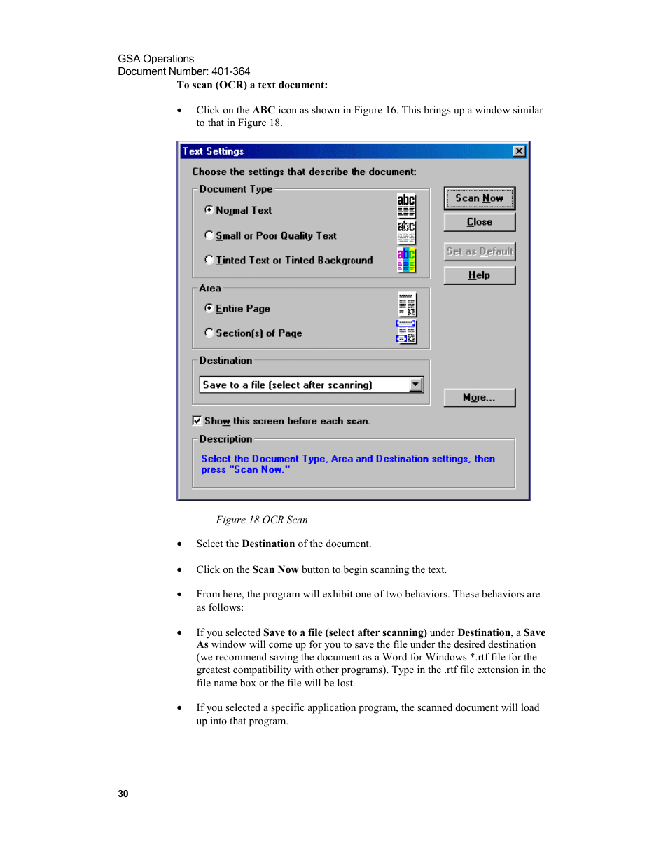 Figure 18 ocr scan | Xircom Action Systems 1500 User Manual | Page 30 / 60
