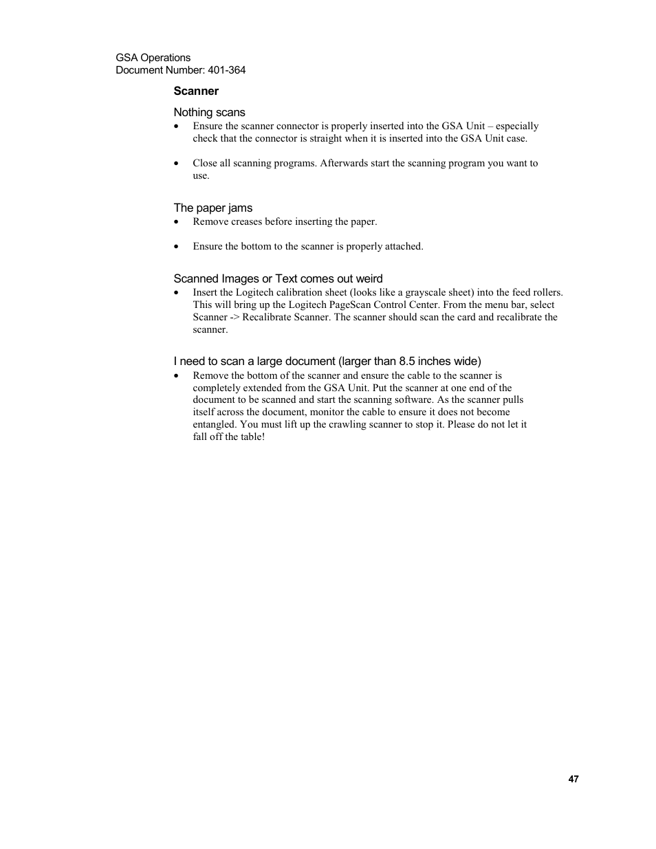Scanner | Xircom Action Systems 1500 User Manual | Page 47 / 60