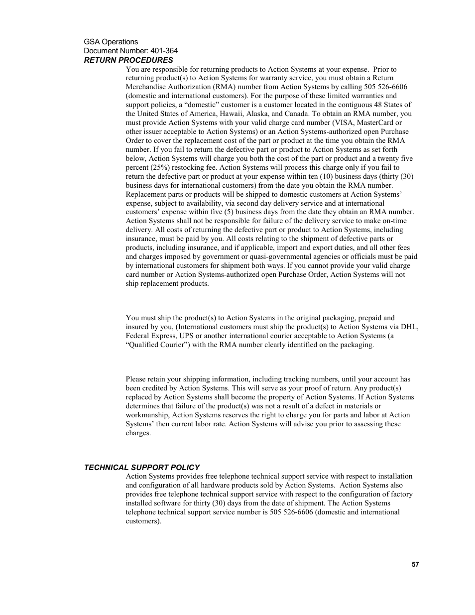 Xircom Action Systems 1500 User Manual | Page 57 / 60