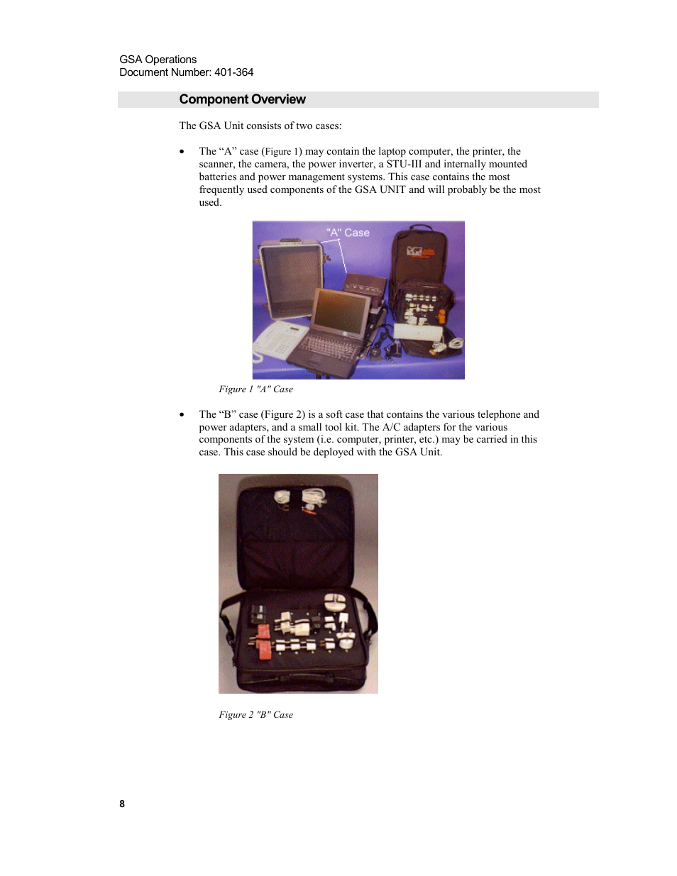Component overview, Figure 1 "a" case, Figure 2 "b" case | Xircom Action Systems 1500 User Manual | Page 8 / 60