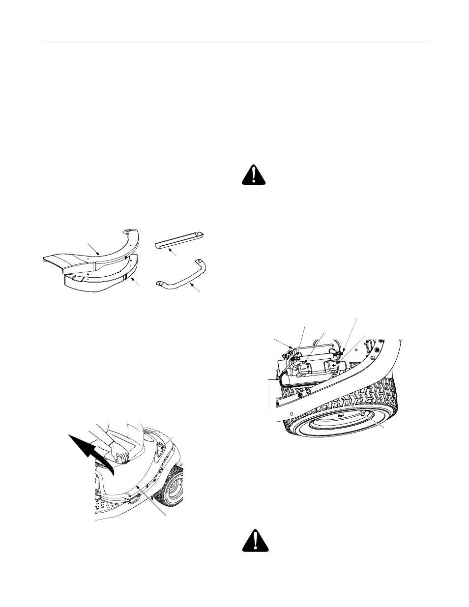 Loose parts, Attaching battery cables, Attaching side-discharge chute | Yard-Man 13B-325-401 User Manual | Page 7 / 40