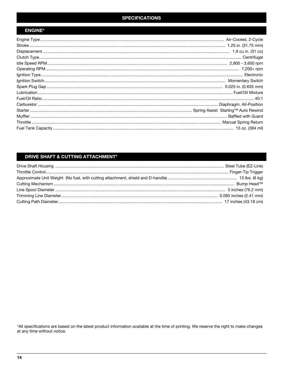 Yard-Man YM70SS User Manual | Page 14 / 52
