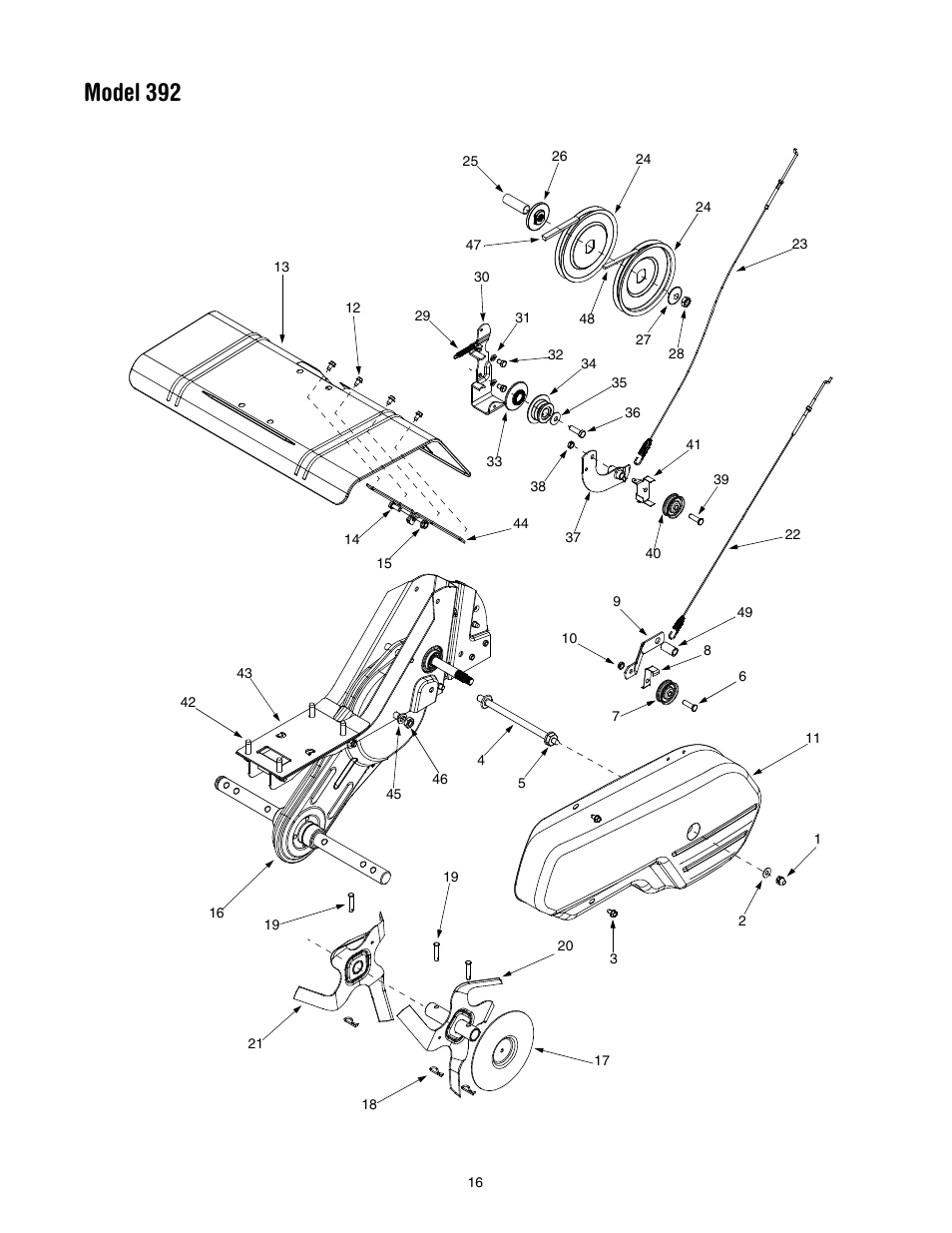 Model 392 | Yard-Man 21A-392B401 User Manual | Page 16 / 20