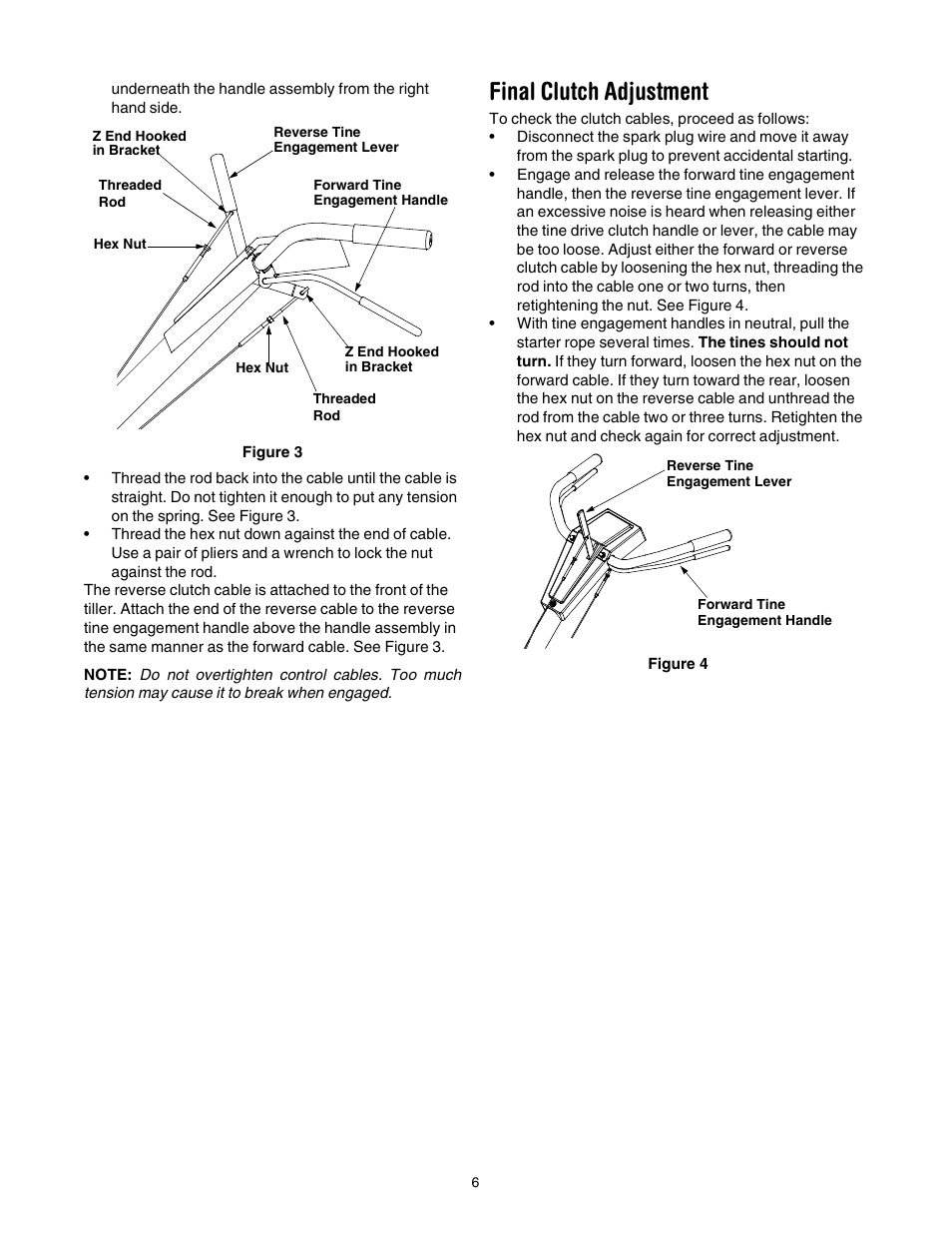 Final clutch adjustment | Yard-Man 21A-392B401 User Manual | Page 6 / 20