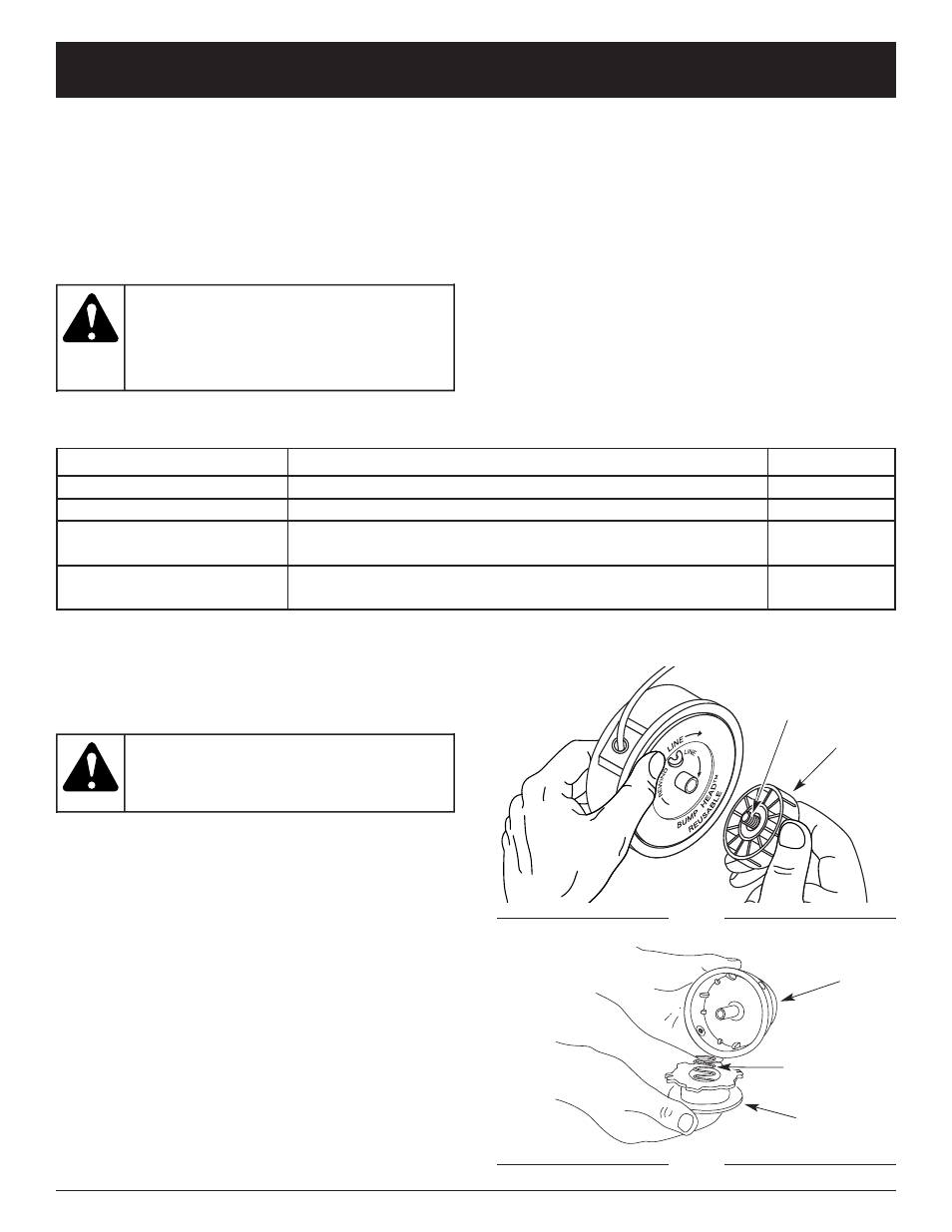 Warning, Maintenance and repair instructions | Yard-Man YM400 User Manual | Page 11 / 64