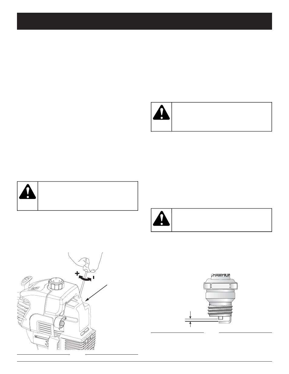 Warning, Maintenance and repair instructions | Yard-Man YM400 User Manual | Page 15 / 64