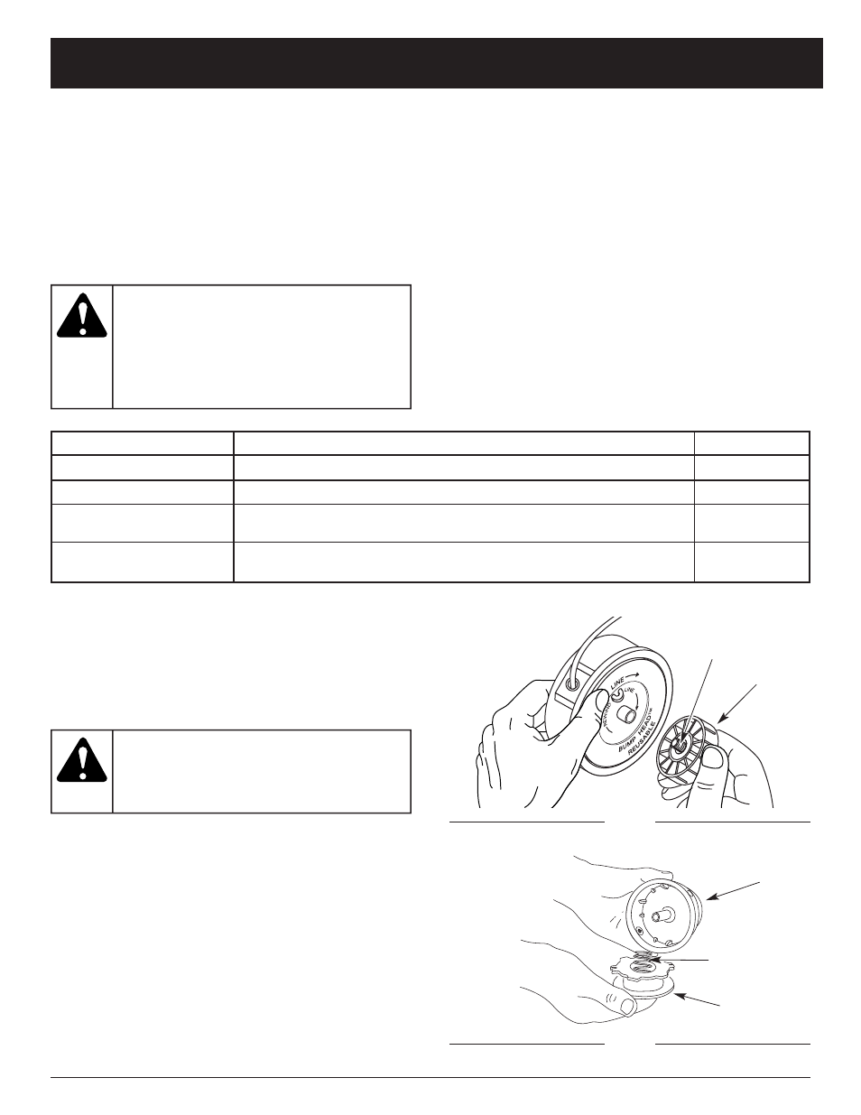 Advertencia, Instrucciones de mantenimiento y reparación | Yard-Man YM400 User Manual | Page 51 / 64