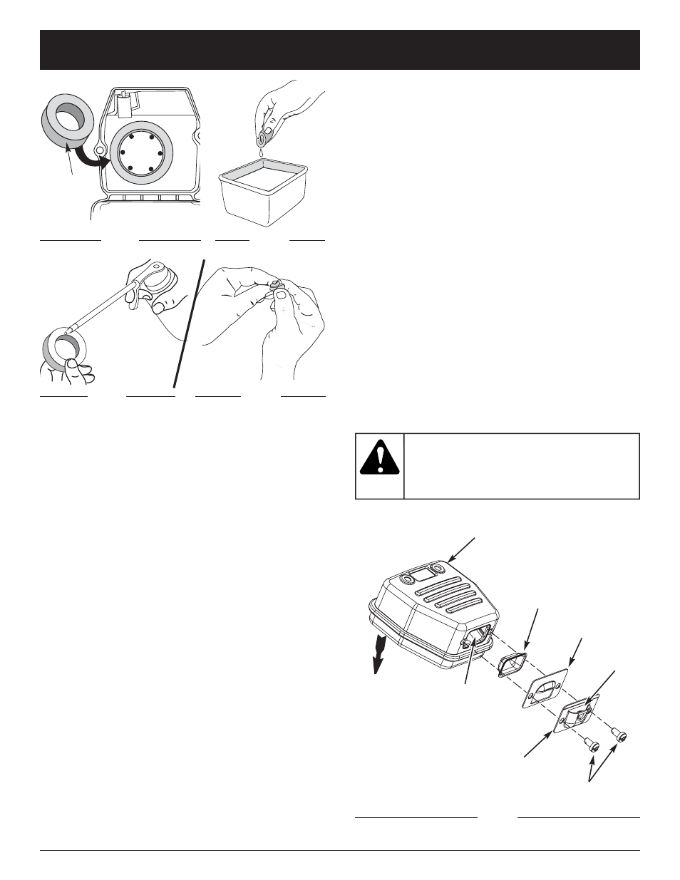 Advertencia, Instrucciones de mantenimiento y reparación | Yard-Man YM400 User Manual | Page 54 / 64