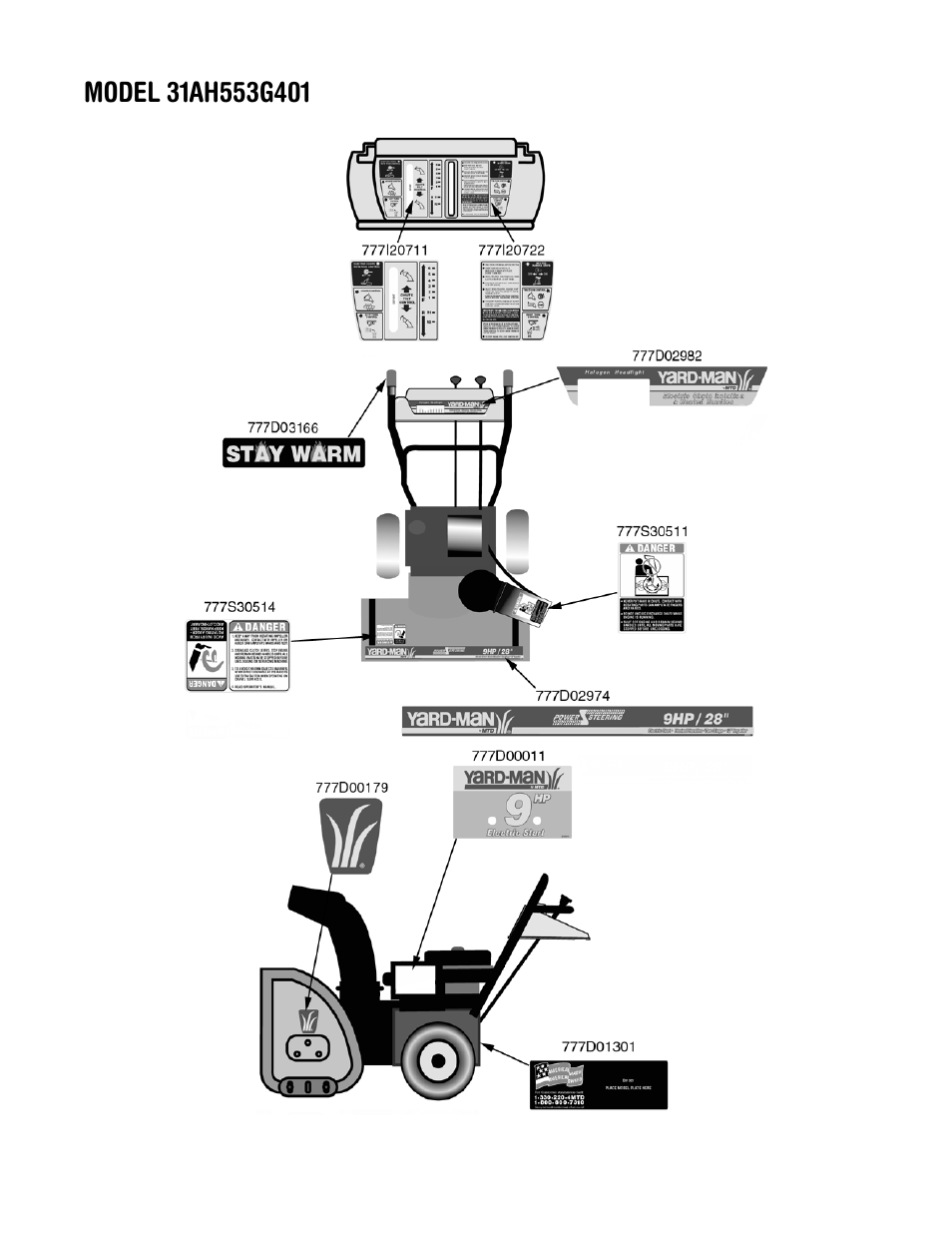 Yard-Man 31AH553G401 User Manual | Page 26 / 28