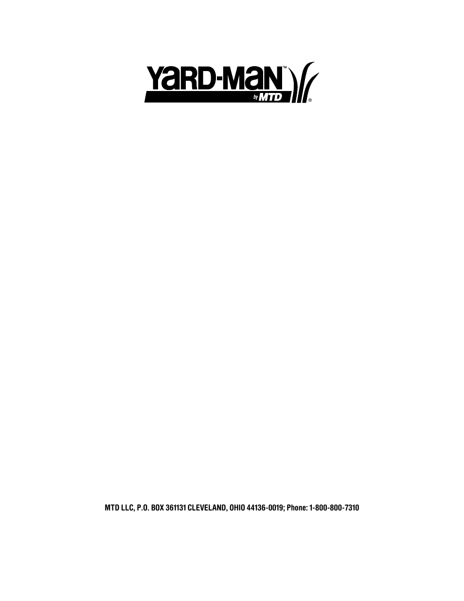 Manufacturer’s limited warranty for | Yard-Man 549 User Manual | Page 16 / 16