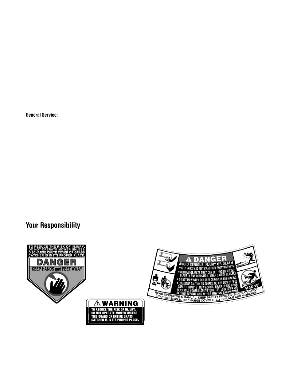 Your responsibility | Yard-Man 549 User Manual | Page 5 / 16