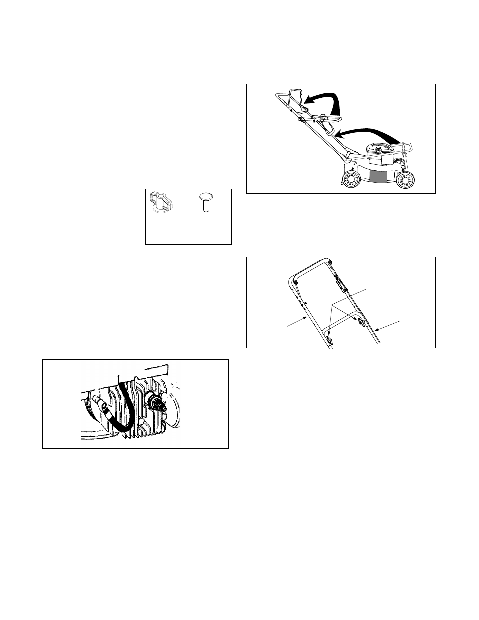 Removing unit from carton, Hardware pack, Tools required | Disconnecting spark plug, Assembling handle | Yard-Man 437 User Manual | Page 7 / 18