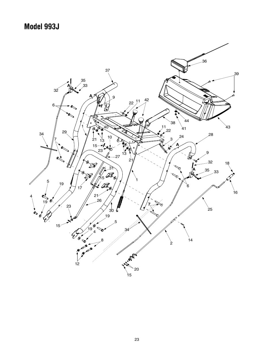 Model 993j | Yard-Man 31AE993J401 User Manual | Page 23 / 28