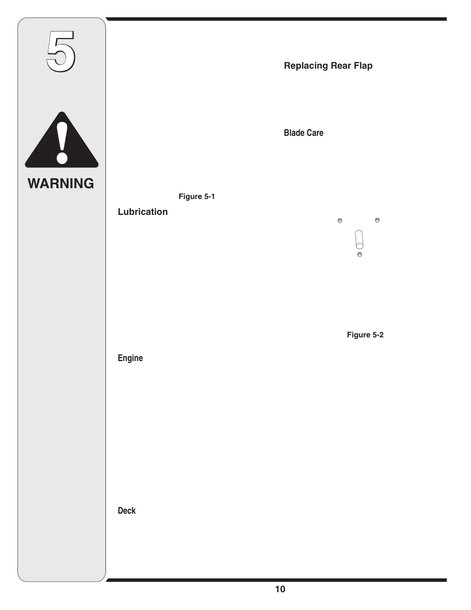 Warning | Yard-Man 500 User Manual | Page 10 / 32