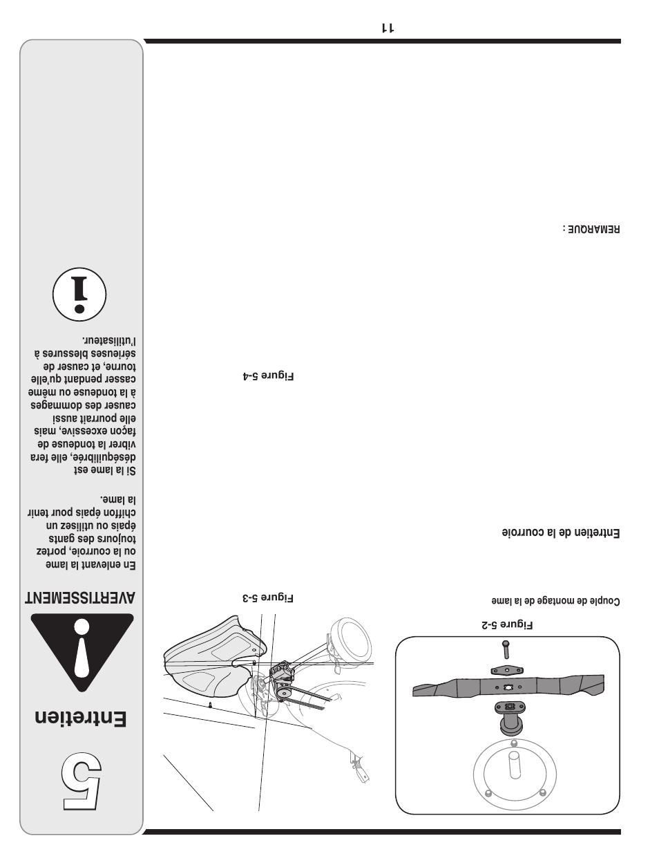 Entretien, Aver tissement | Yard-Man 500 User Manual | Page 22 / 32