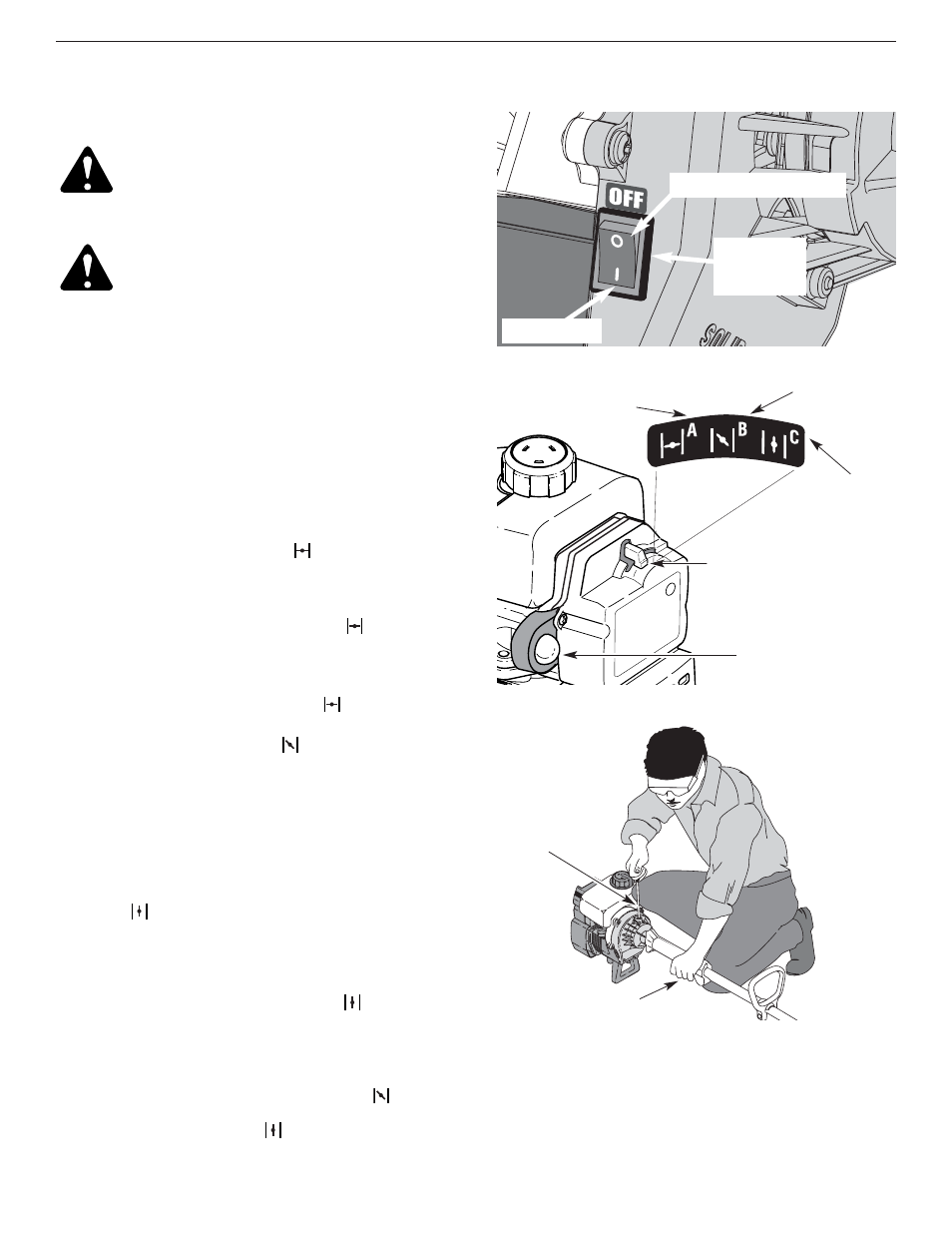 Instructions de démarrage, Instructions d'arrêt | Yard-Man Y28 User Manual | Page 29 / 64