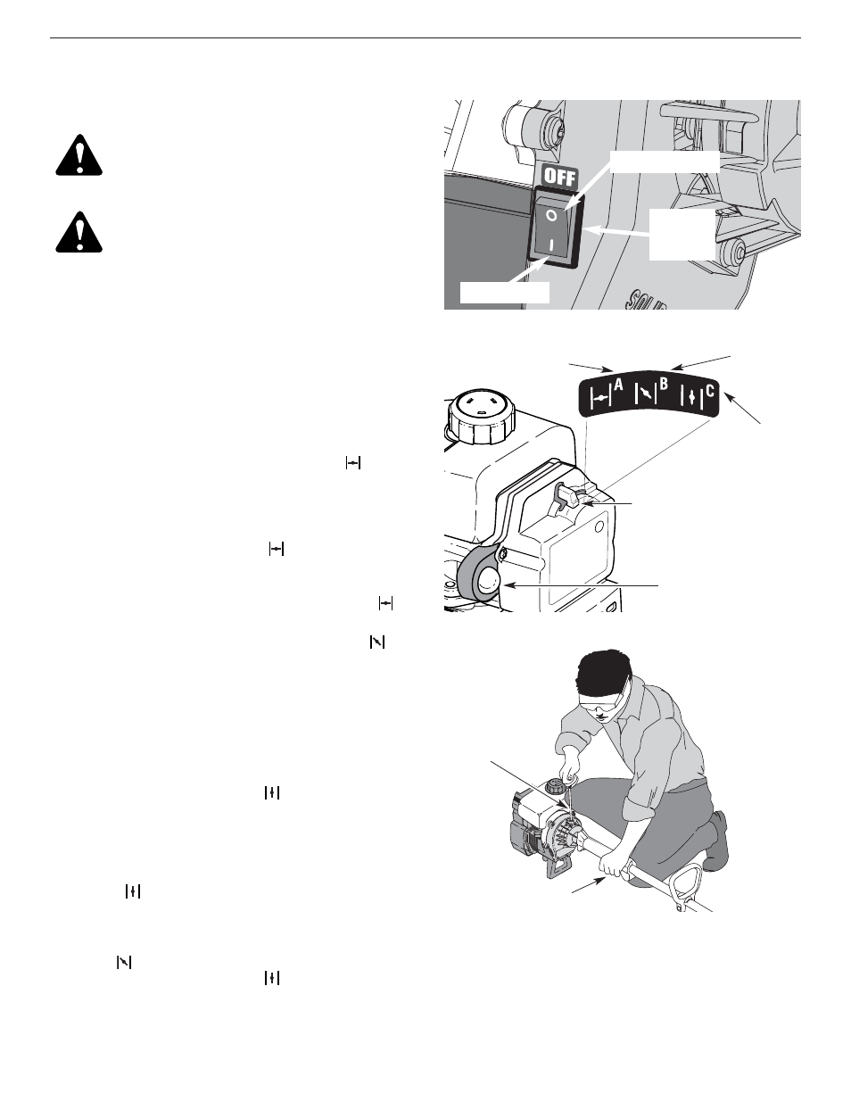 Starting instructions, Stopping instructions | Yard-Man Y28 User Manual | Page 9 / 64