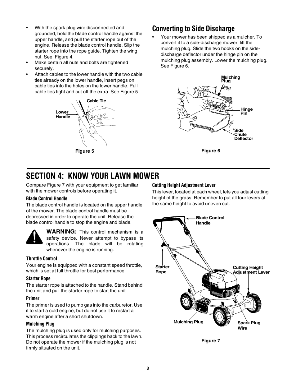 Converting to side discharge | Yard-Man 106 User Manual | Page 8 / 16