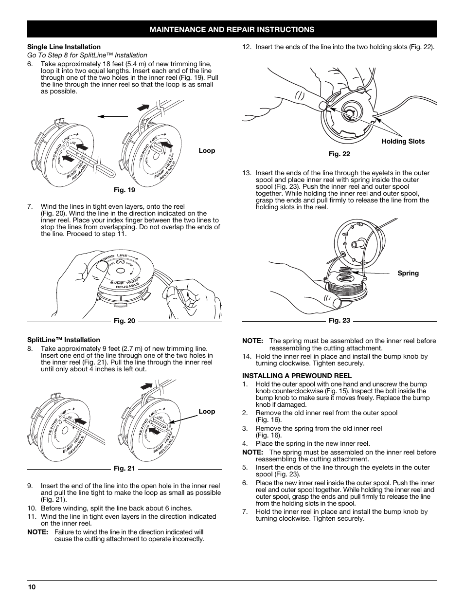 Yard-Man YM20CS User Manual | Page 10 / 52