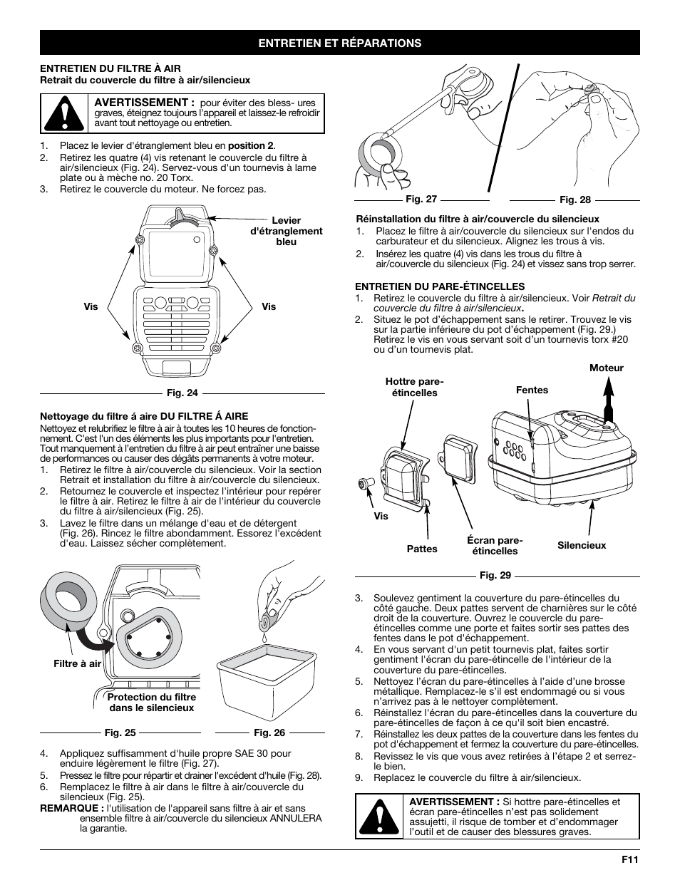 Yard-Man YM20CS User Manual | Page 27 / 52