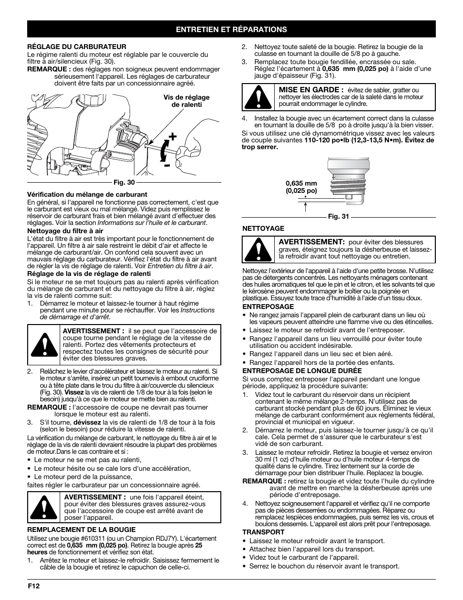 Yard-Man YM20CS User Manual | Page 28 / 52