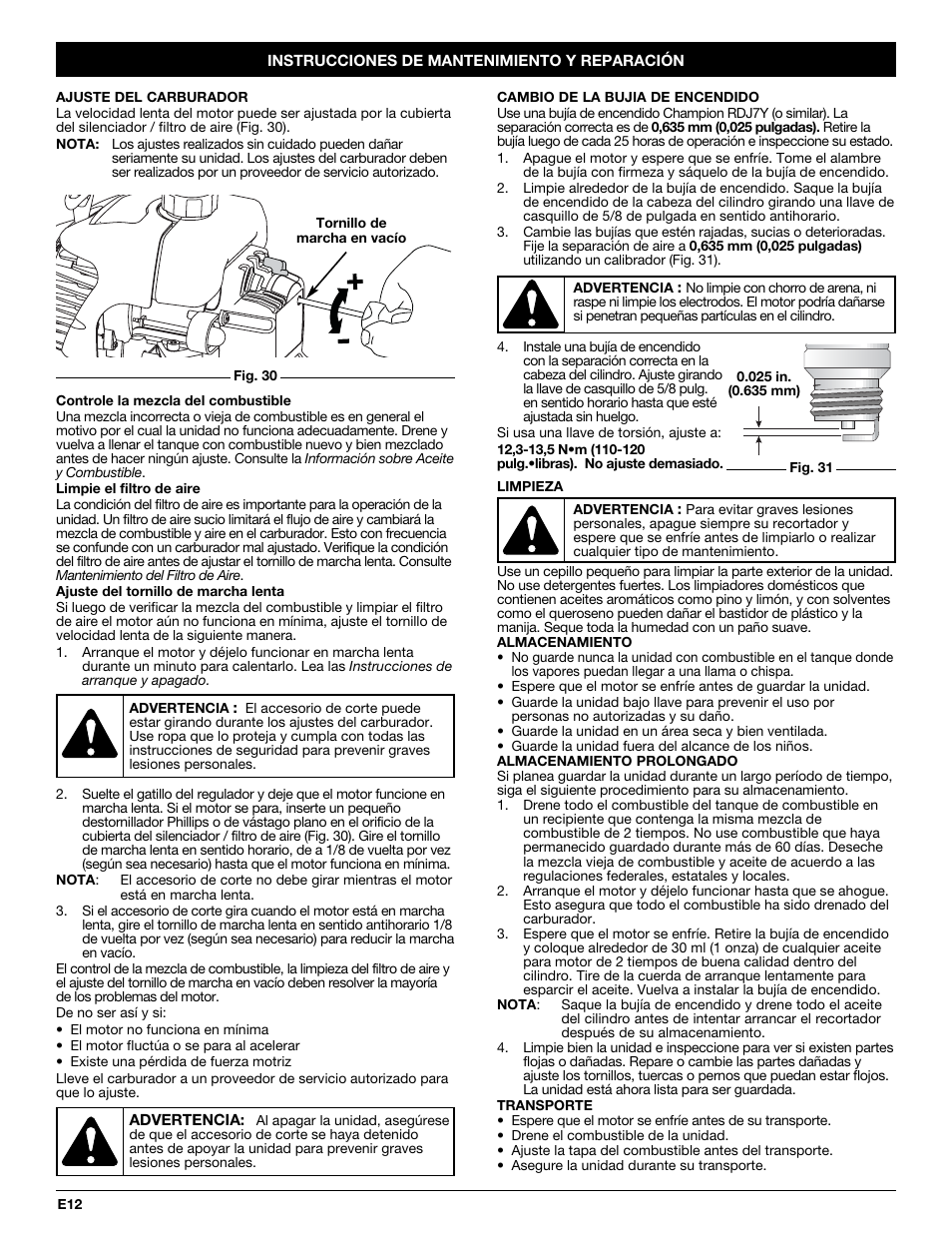 Yard-Man YM20CS User Manual | Page 44 / 52