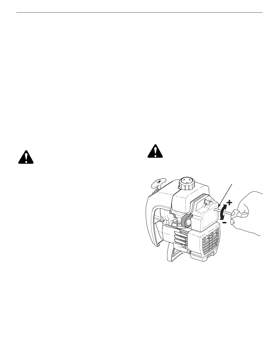 Carburetor adjustment | Yard-Man YM300 User Manual | Page 15 / 64