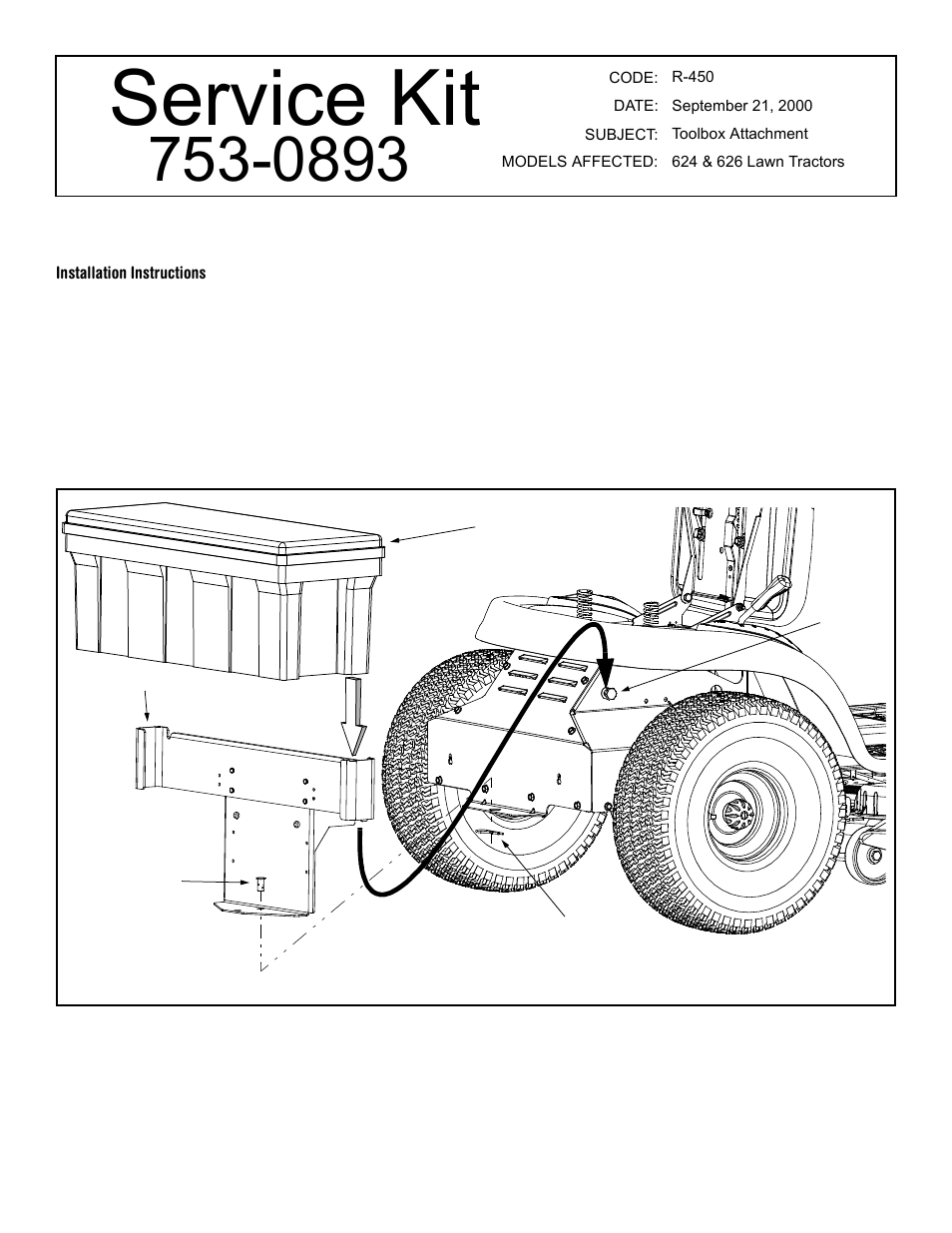 Yard-Man 626 User Manual | 1 page