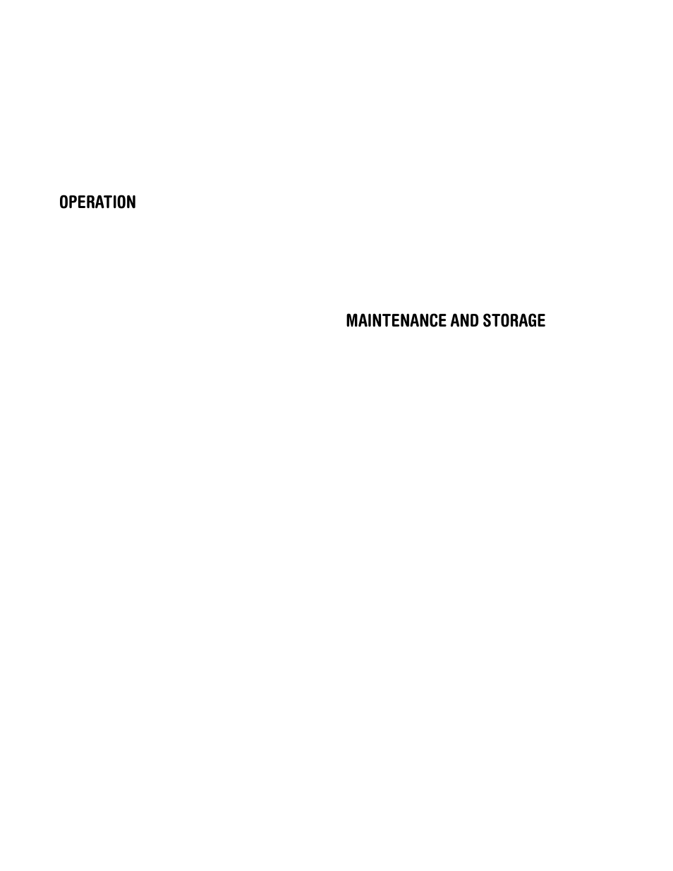 Operation, Maintenance and storage | Yard-Man 24A-061I401 User Manual | Page 4 / 20