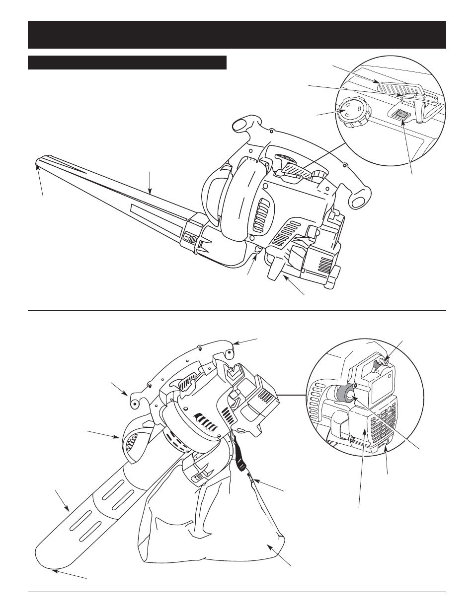 Normas para una operación segura, Ensamblada como un soplador, Ensamblada como un aspirador | Yard-Man YM320BV User Manual | Page 53 / 72