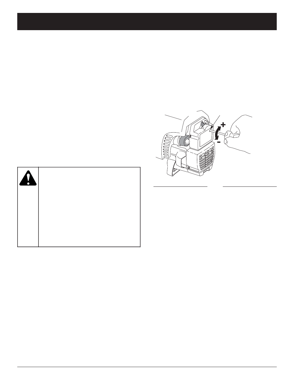 Advertencia, Instrucciones de mantenimiento y reparación | Yard-Man YM320BV User Manual | Page 63 / 72