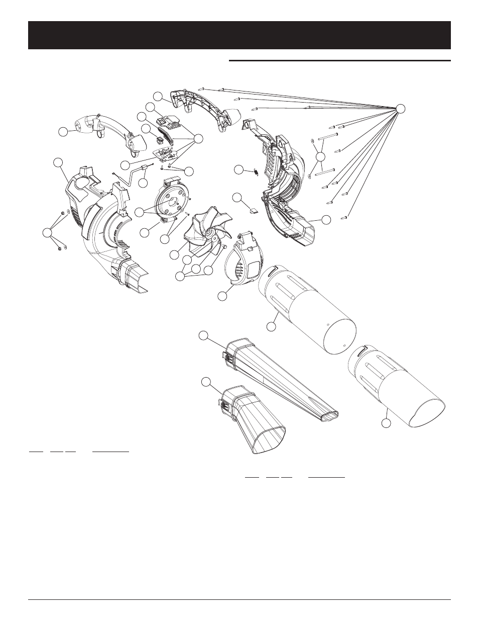 Parts list | Yard-Man YM320BV User Manual | Page 71 / 72