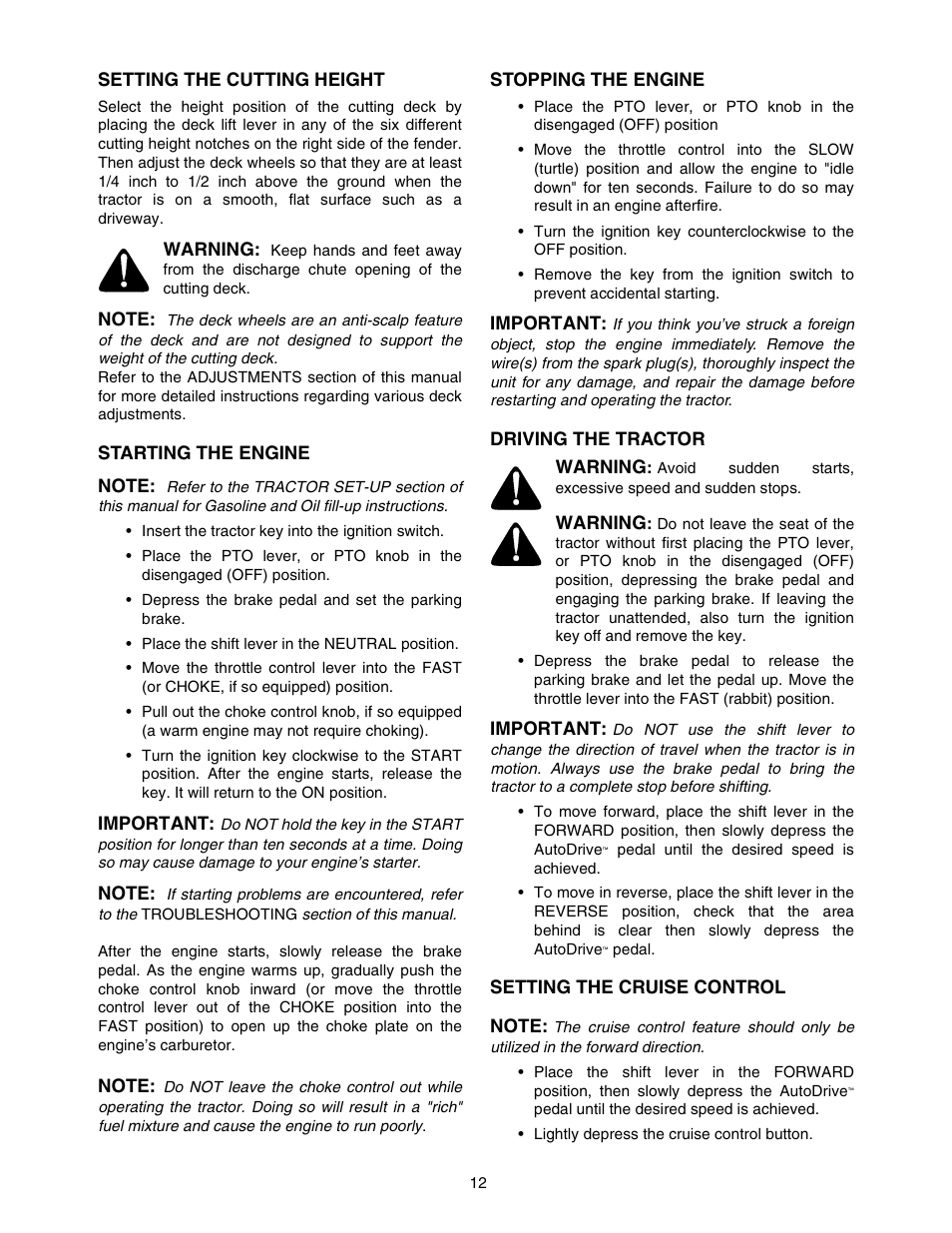 Yard-Man 604 User Manual | Page 12 / 44