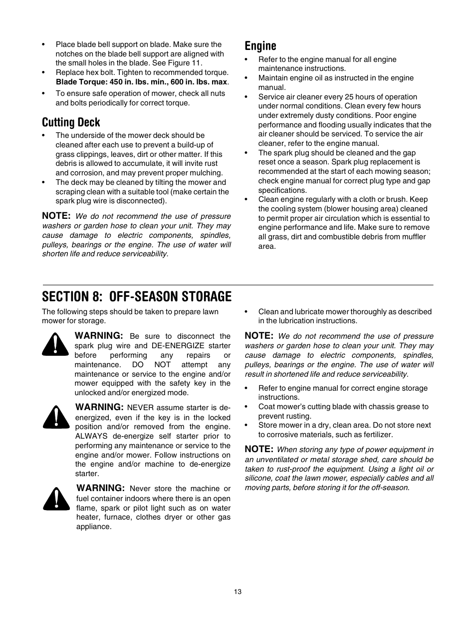 Cutting deck, Engine | Yard-Man 106D User Manual | Page 13 / 20