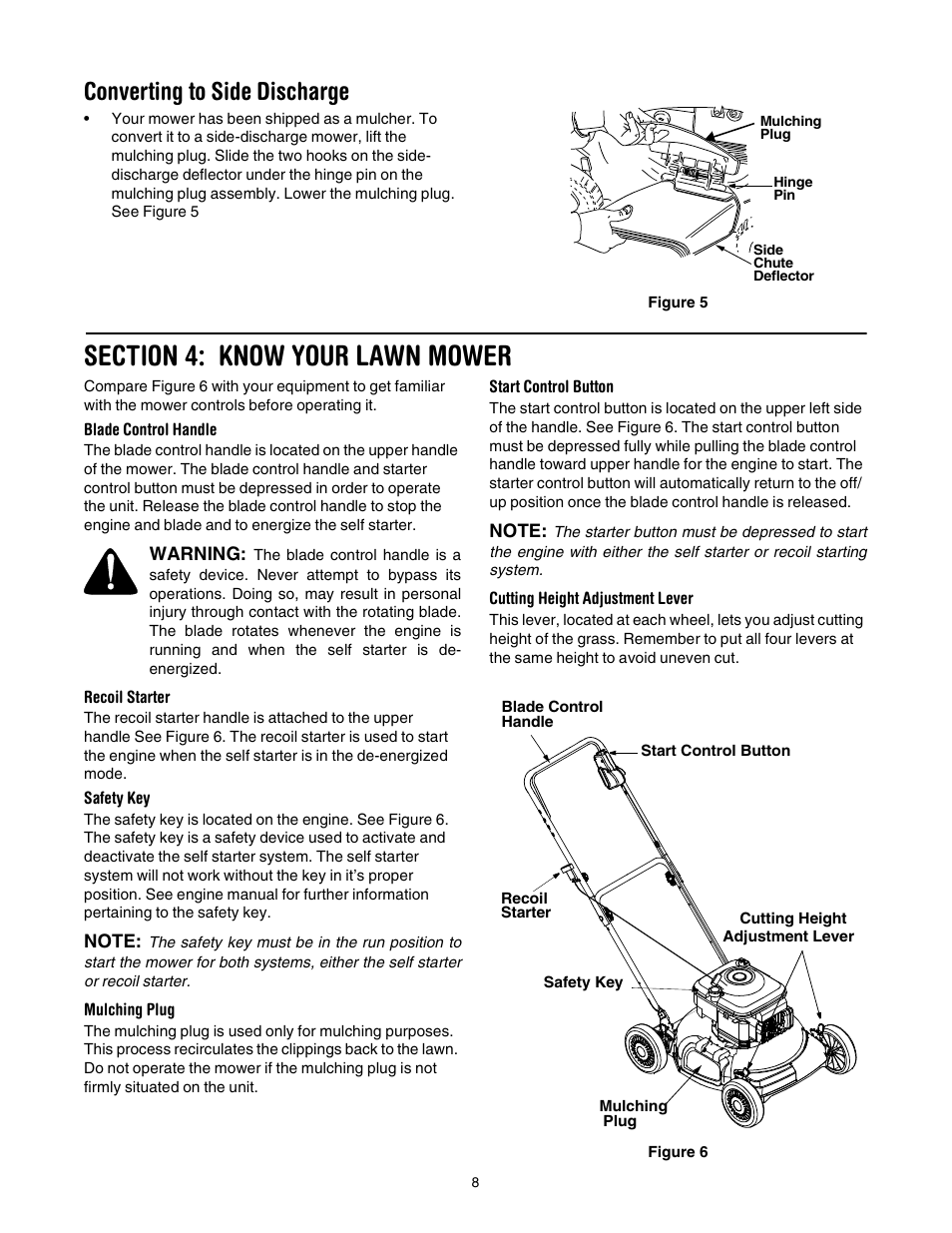 Converting to side discharge | Yard-Man 106D User Manual | Page 8 / 20