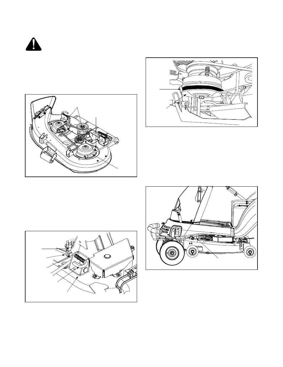 Removing the mower deck, Installing mower deck belt | Yard-Man 53AA1A3G401 User Manual | Page 19 / 48