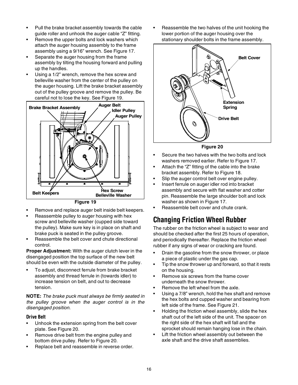 Changing friction wheel rubber | Yard-Man 31AE993I401 User Manual | Page 16 / 28